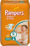 Подгузники, Pampers (Памперс) 11-18 кг р. 5 №11 слип энд плей джуниор ромашка