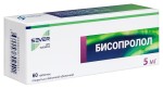Бисопролол, таблетки покрытые пленочной оболочкой 5 мг 60 шт