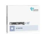 Глимепирид, таблетки 4 мг 30 шт